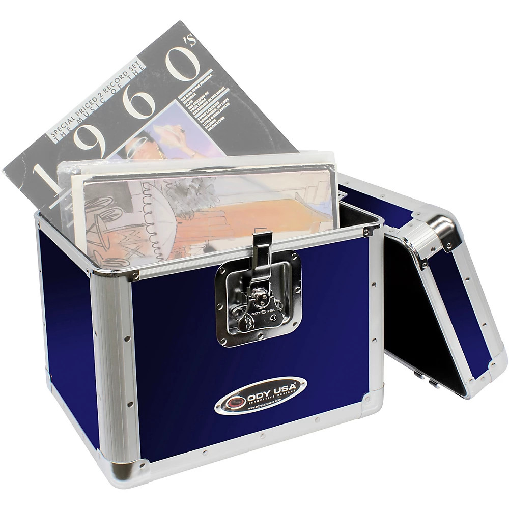 Odyssey KLP2BLU Stackable Record Utility Case for 12" Vinyl Records and LPs