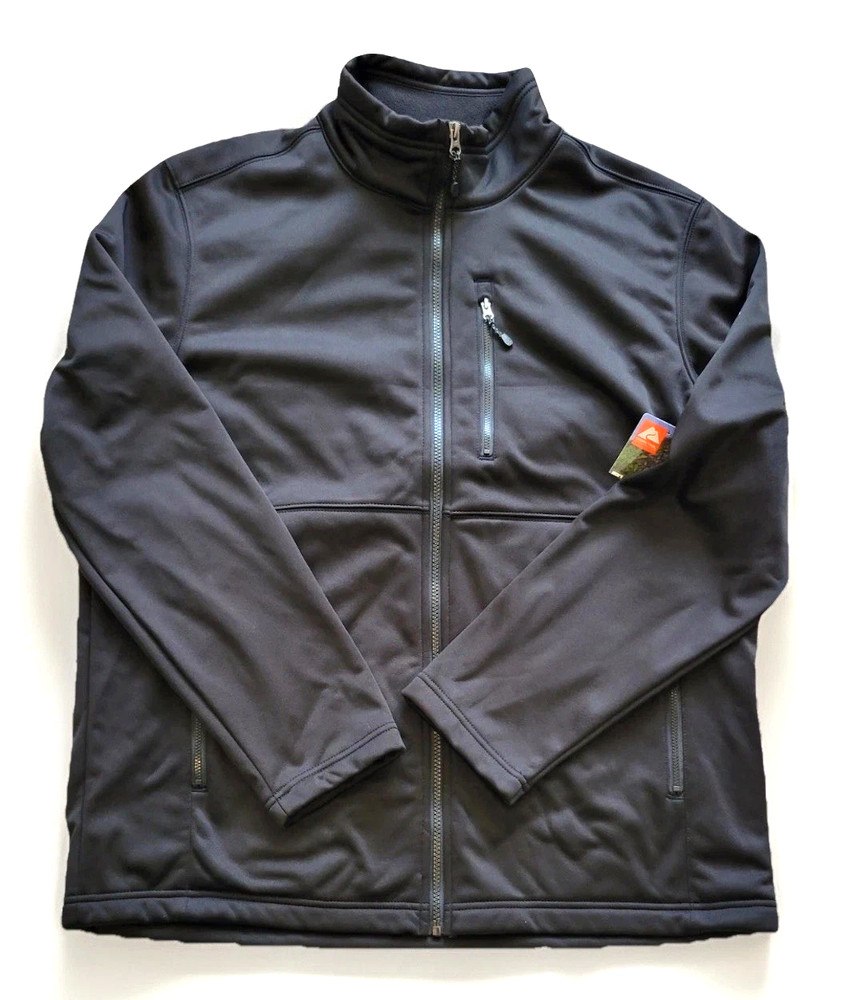 Ozark Trail Men's Softshell Jacket Size Large Black Zip Pockets