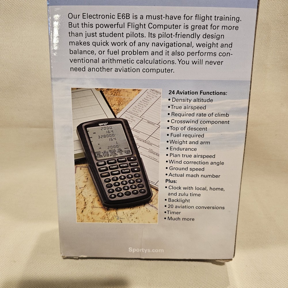 Sporty's E65 Electronic Flight Computer Batteries Not Included