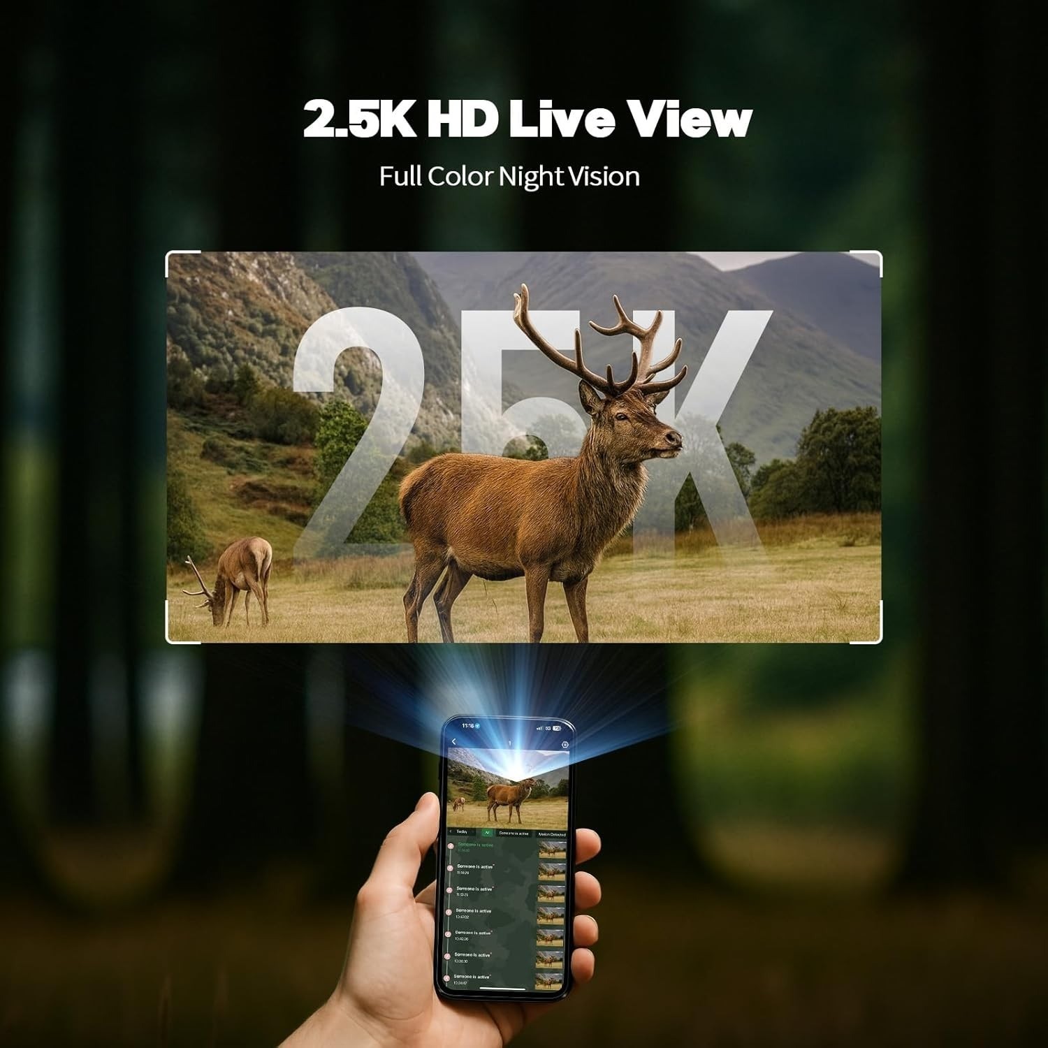 GMOX 4G LTE Cellular Solar Security Camera 360° Live View 2.5K Outdoor Wireless