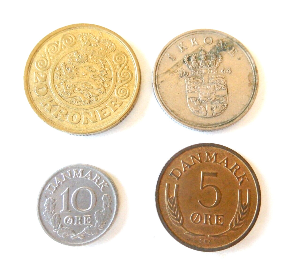 Denmark Mixed Lot Coins (4)