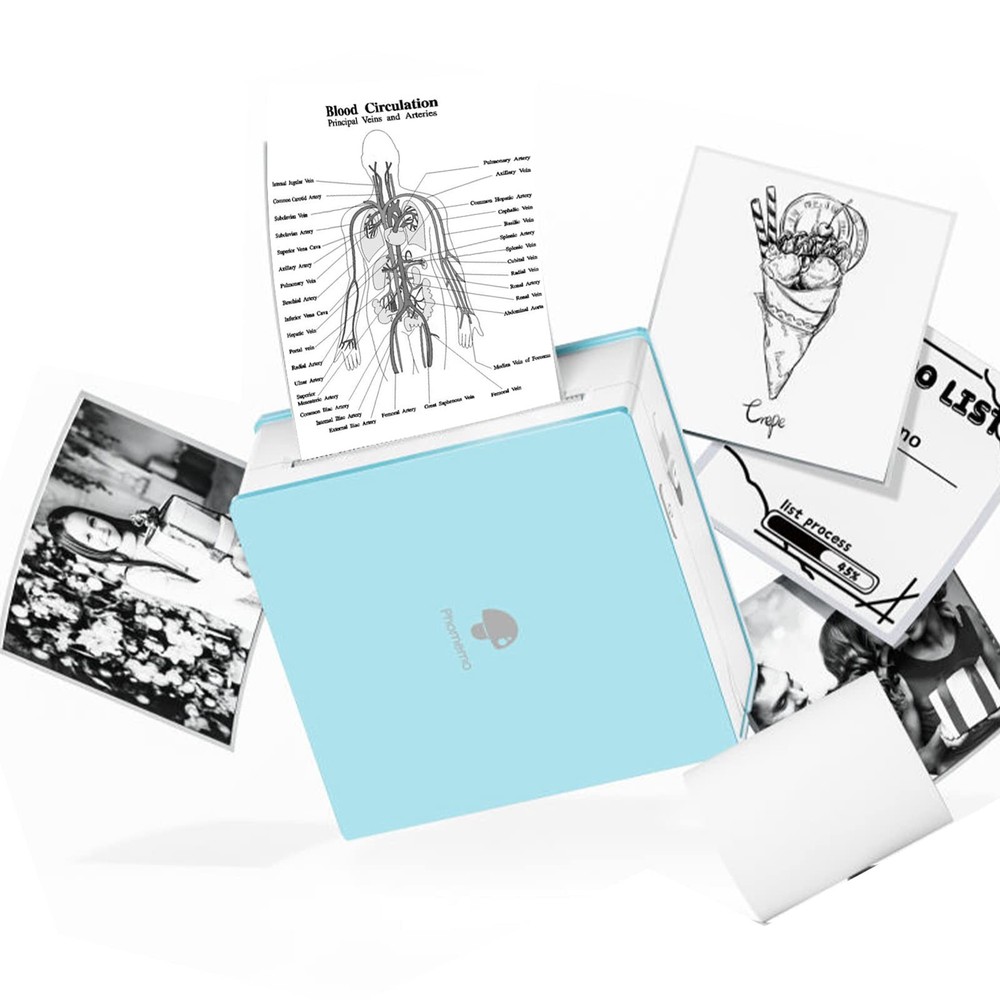 Sticker Printer, Mini Printer Sticker Maker Machine M02, Print Pods Mini Pock...