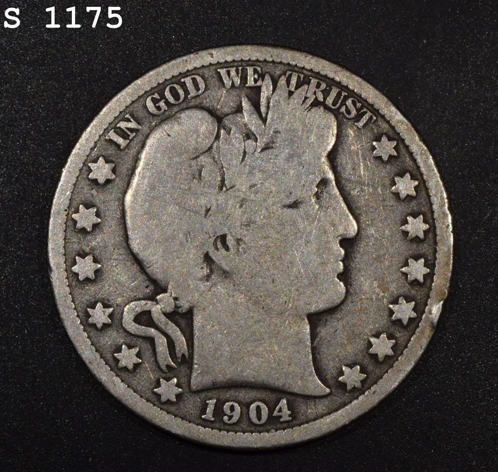 1904-S Barber Half Dollar "VG"