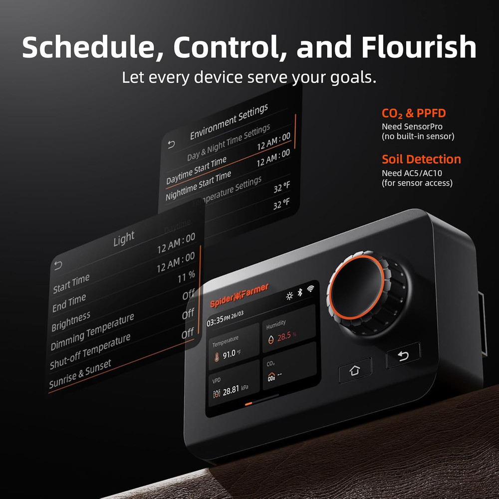 GGS Controller Kits, Smart Environmental Controller, Temp Humid Light Sensor and