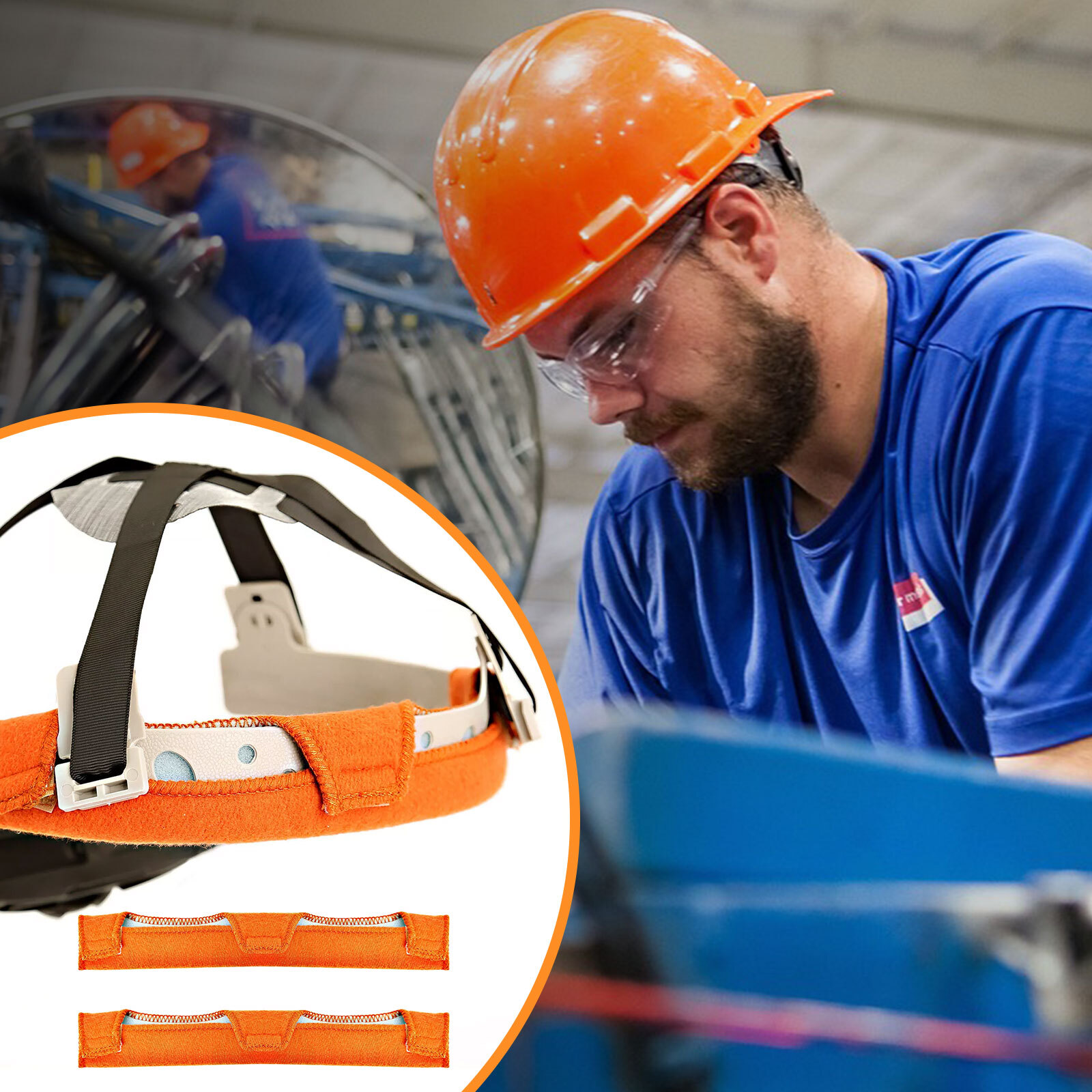 4PCS Hard Hat Sweatband Washable Reusable Sweat Bands for Hard Hats Replacement