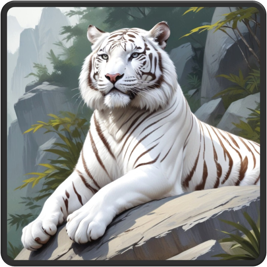 30 Custom White Tiger Personalized Address Labels