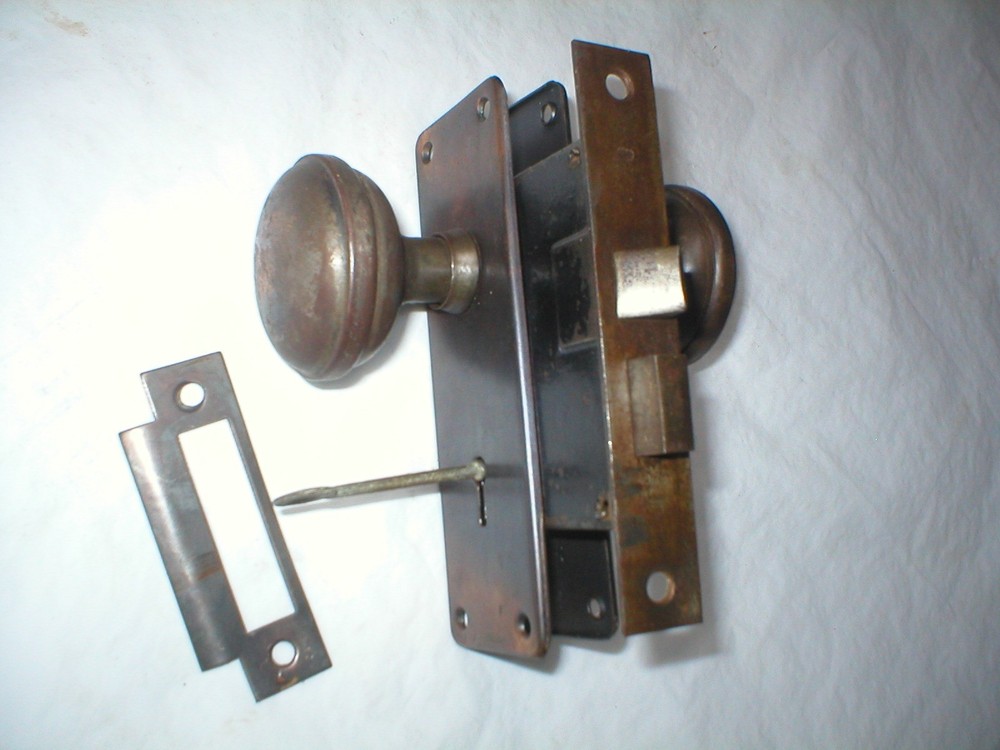 Antique Japanned Door Hardware