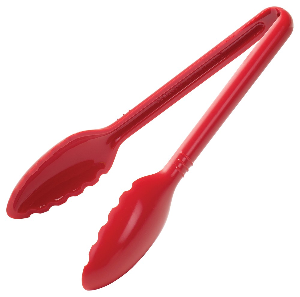 9" PC Serving Tong, Red, Curve (12 Each)