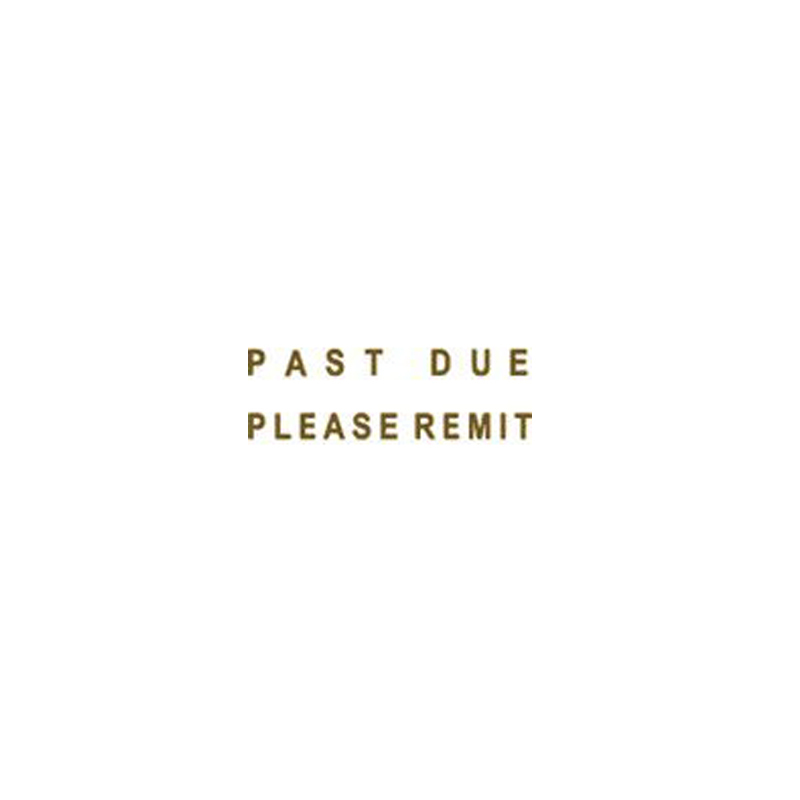 PAST DUE Detailed Self-Inking Stamp -Brown