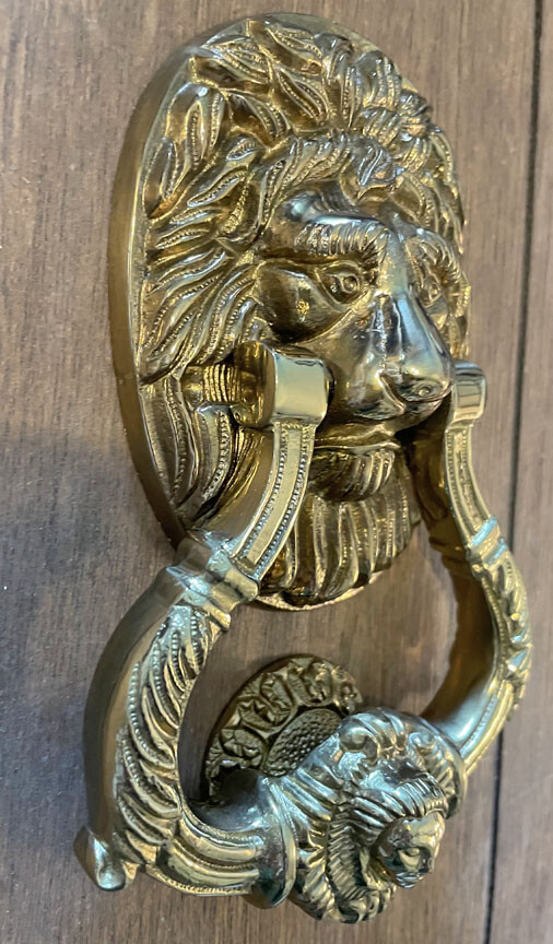 Brass Lion Doorknocker