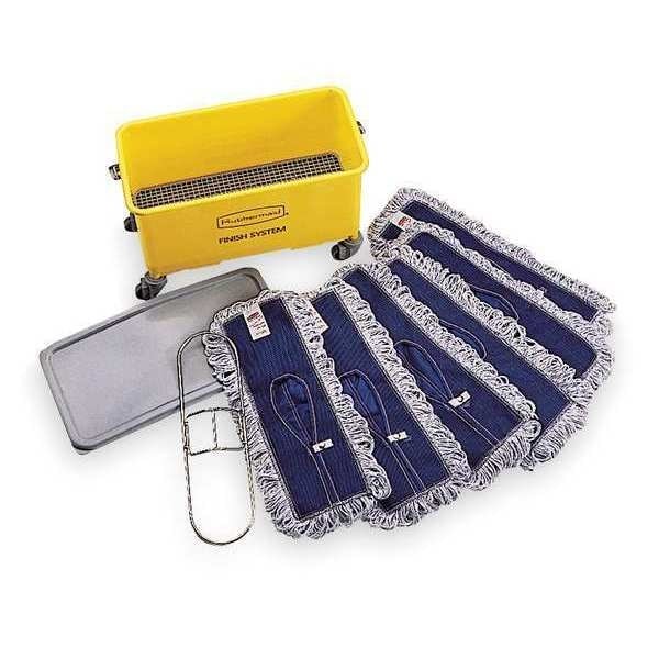 Rubbermaid Commercial Fge05200wh00 18 In L Finish Mop, Looped-End, White