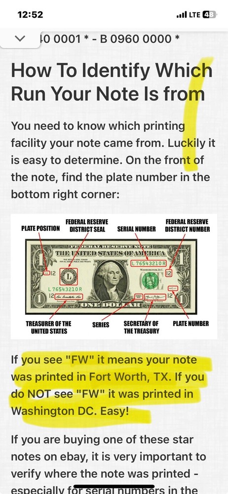 🌟 Star Note 2013 B Duplicate Serial ERROR B07298562* Fancy Number $1 FW