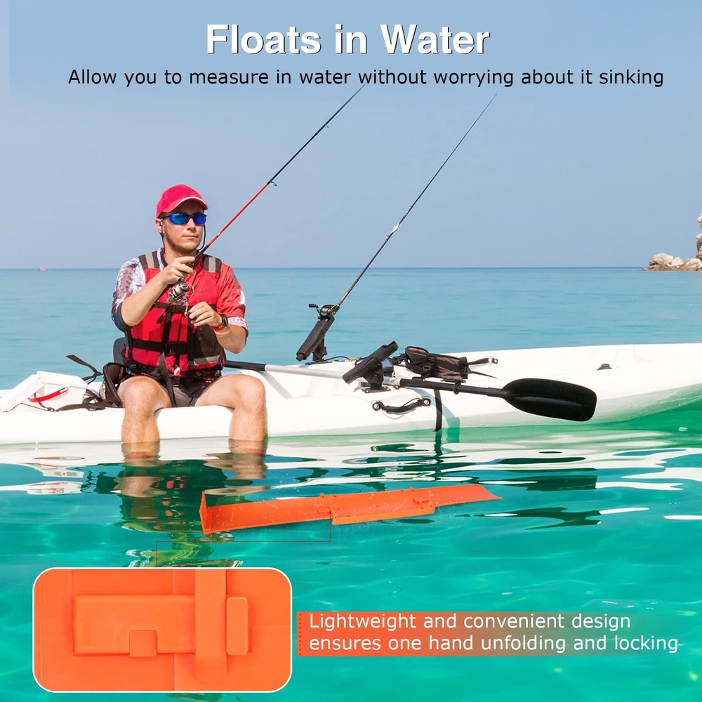 Fish Measuring Board Foldable, Floatable Compact Folding Fish Ruler for Boat,...