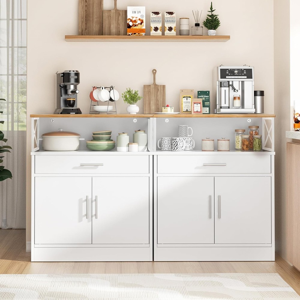 Kitchen Buffet Cabinet Storage W/ Adjustable Shelf Modern Kitchen