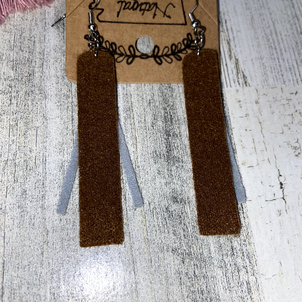 Handmade Boho Felt Dangle Earrings