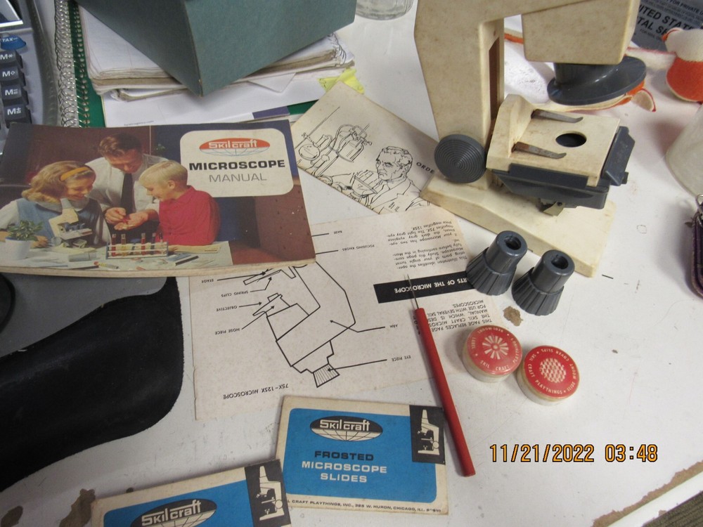 Vintage 1963 Skilcraft Microscope