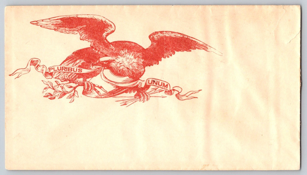 Civil War Patriotic Cover Red Eagle E Pluribus Unum 1860s Envelope