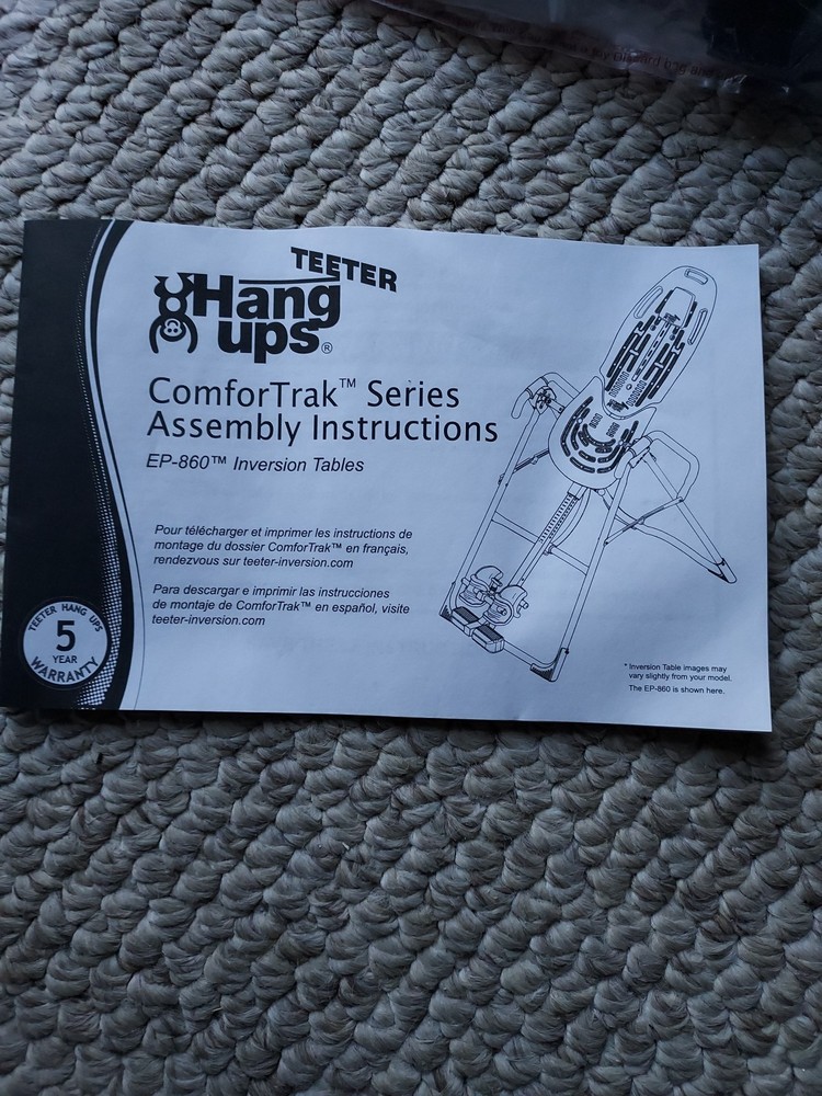 Teeter Hang Ups, EP-860, New, Never Used, Inversion Table
