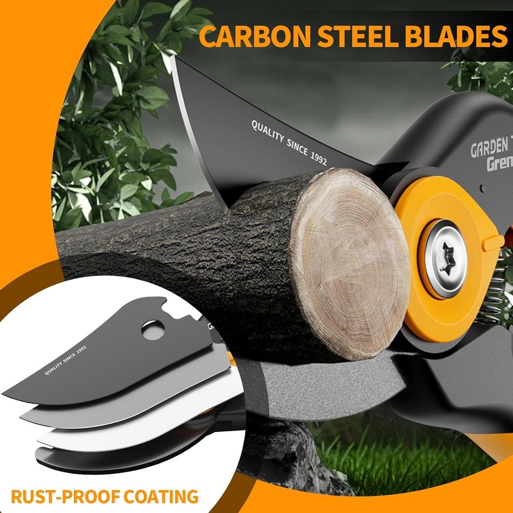Rust-Resistant Bypass Pruning Shears - Adjustable Dual-Grip & Easy Handling