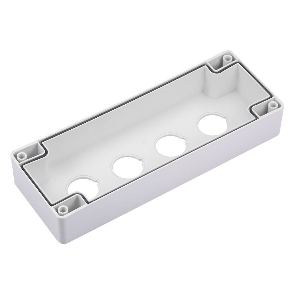 22mm 4 Button Aperture Push Button Switch Control Station Box White & Black