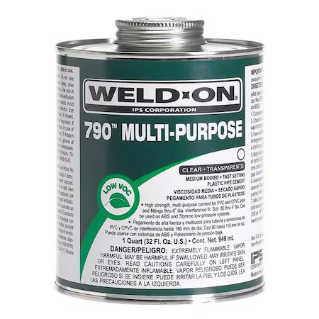 Weld-On 13990 Multi-Purpose Clear Medium Bodied 1/2 Pint