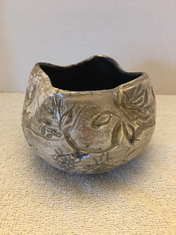 Raku Art Pottery Signed Dish/Bowl/Vase