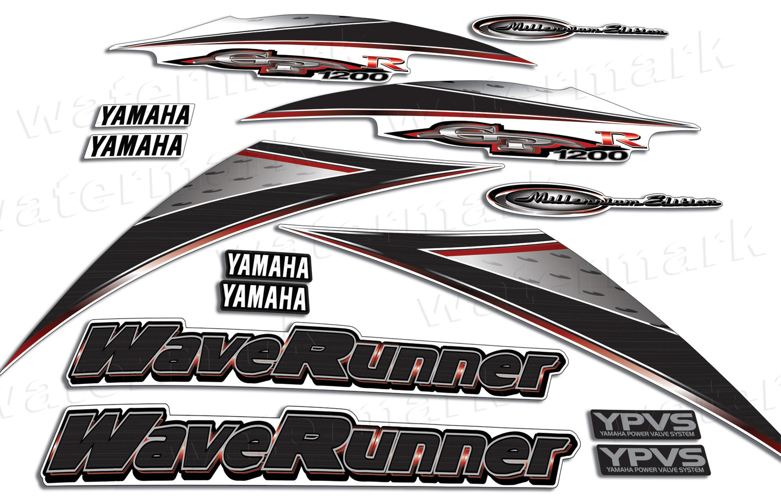 2000 YAMAHA GP1200R MILLENIUM EDITION DECAL KIT WAVERUNNER GRAPHICS 1200 R GPR