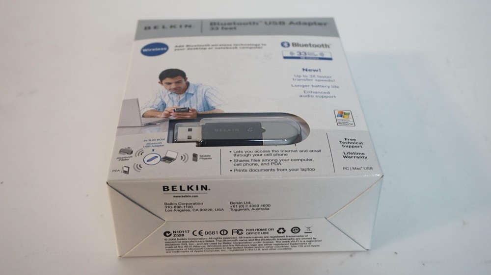 -=NEW=-BELKIN BLUETOOTH USB 2.0 ADAPTER/DONGLE-=ADD BLUETOOTH TO YOUR DEVICE=-