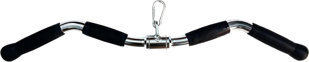 Lat Cable Machine Attachment Curl Pulldown Barbell Revolving Bar Multi-Exerciser