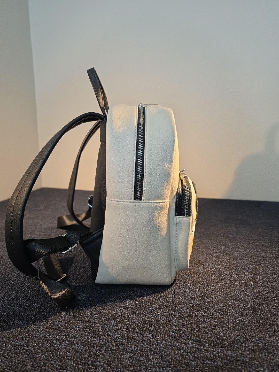 Disney Loungefly Embroidered Mickey Mouse Running White Mini Backpack