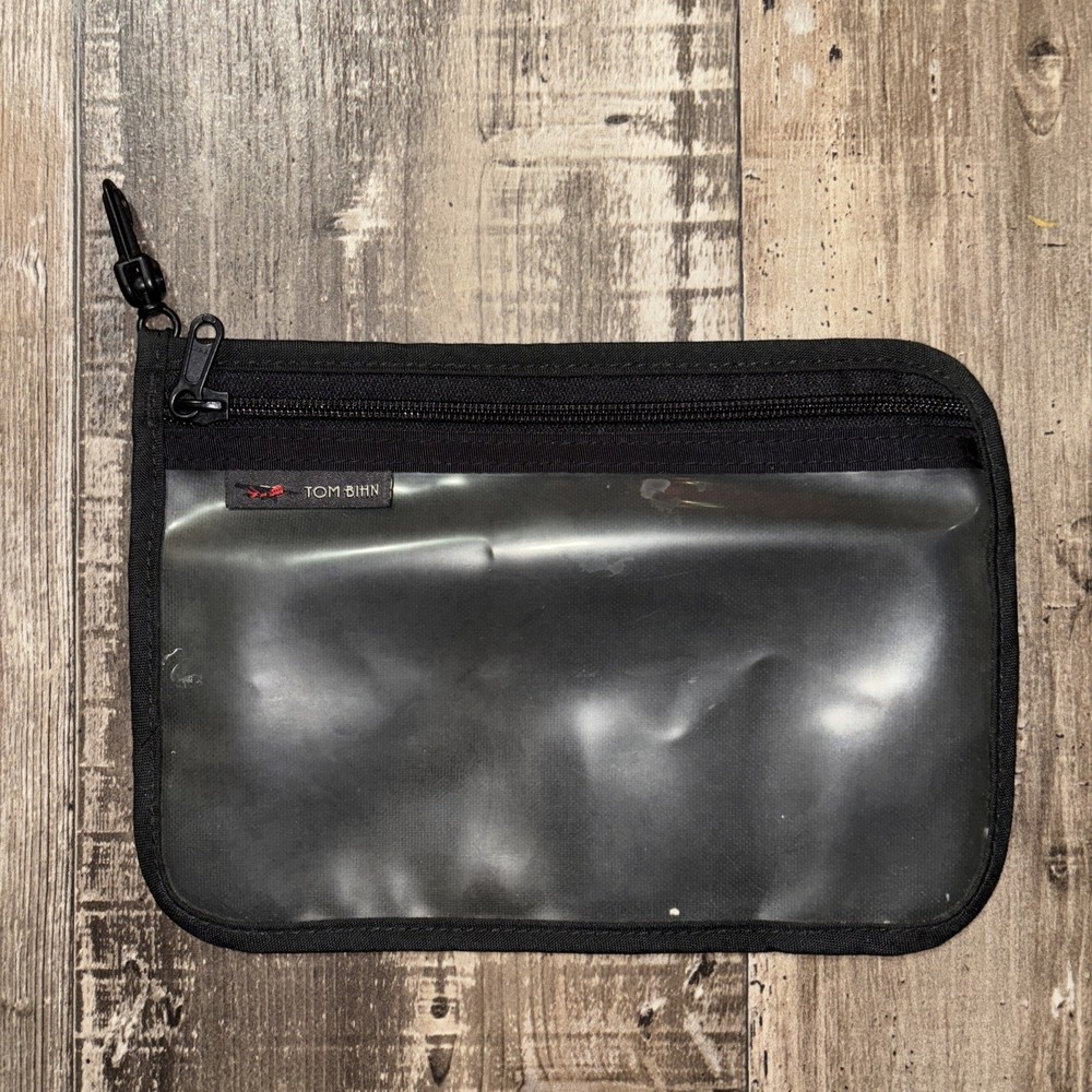 TOM BIHN  Nylon 10" Clear Organizer Pouch Black