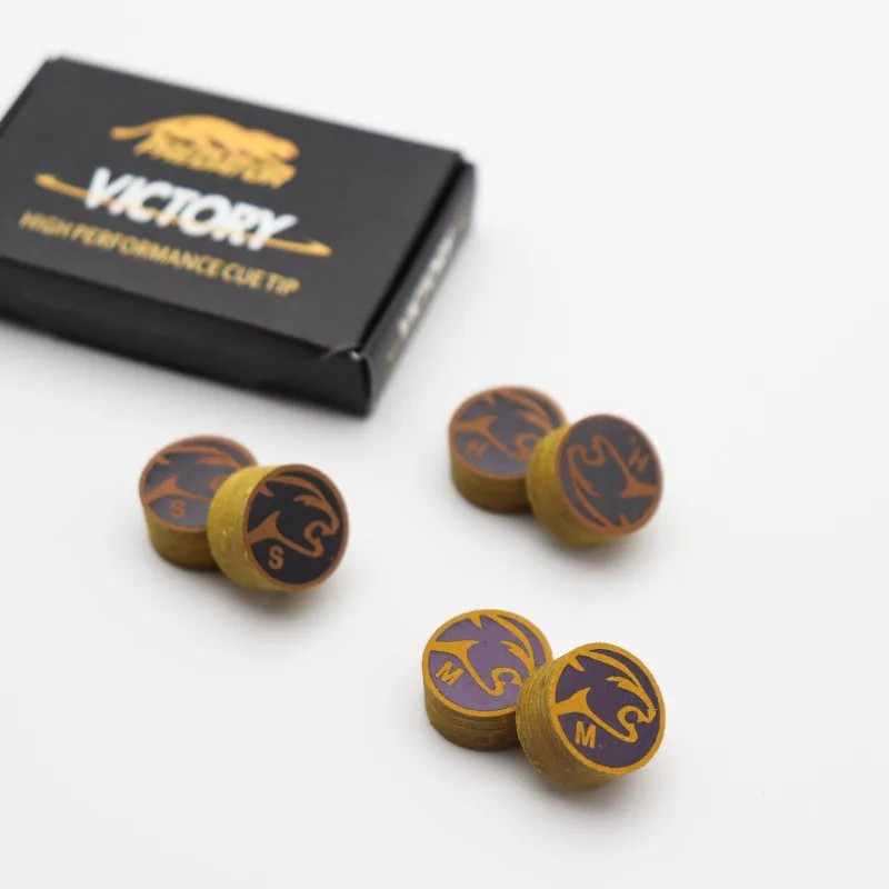 14mm Pool Cue Tips 2pcs Pack - Optional Hard/Medium/Soft 8-Layer Tips Billiard A