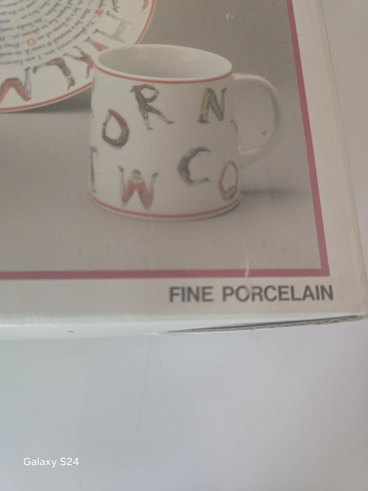 Vintage Williamsburg Porcelain Hotch Potch Alphabet Kids Dinner Set