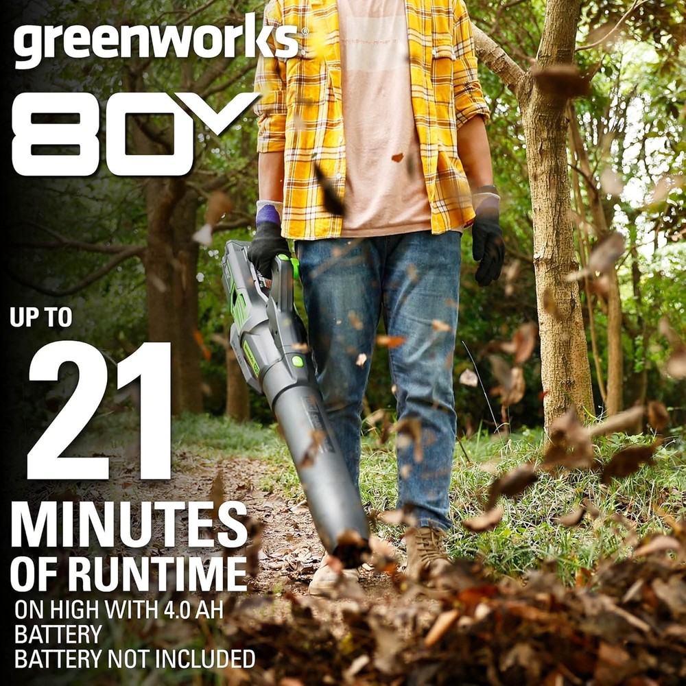 Greenworks 80V Leaf Blower 730 CFM 170 MPH