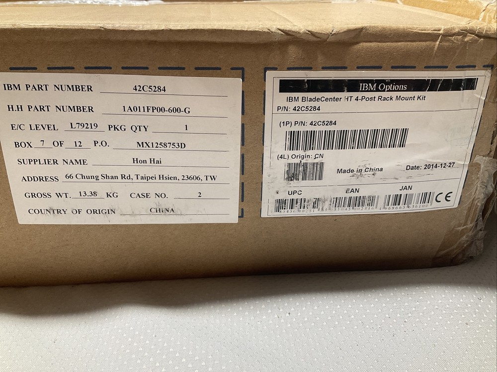 IBM 42C5284 BladeCenter HT 4-Post Rack Mount Kit