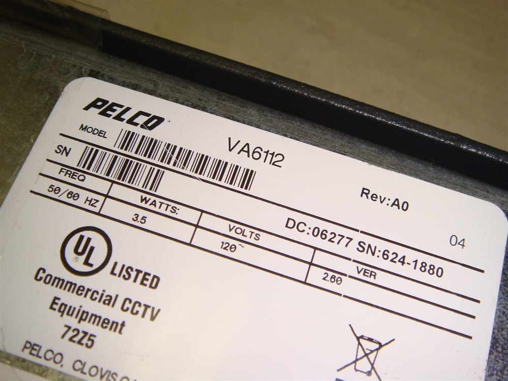 PELCO VA6112 12 CHANNEL/PORT SEQUENTIAL SWITCHER