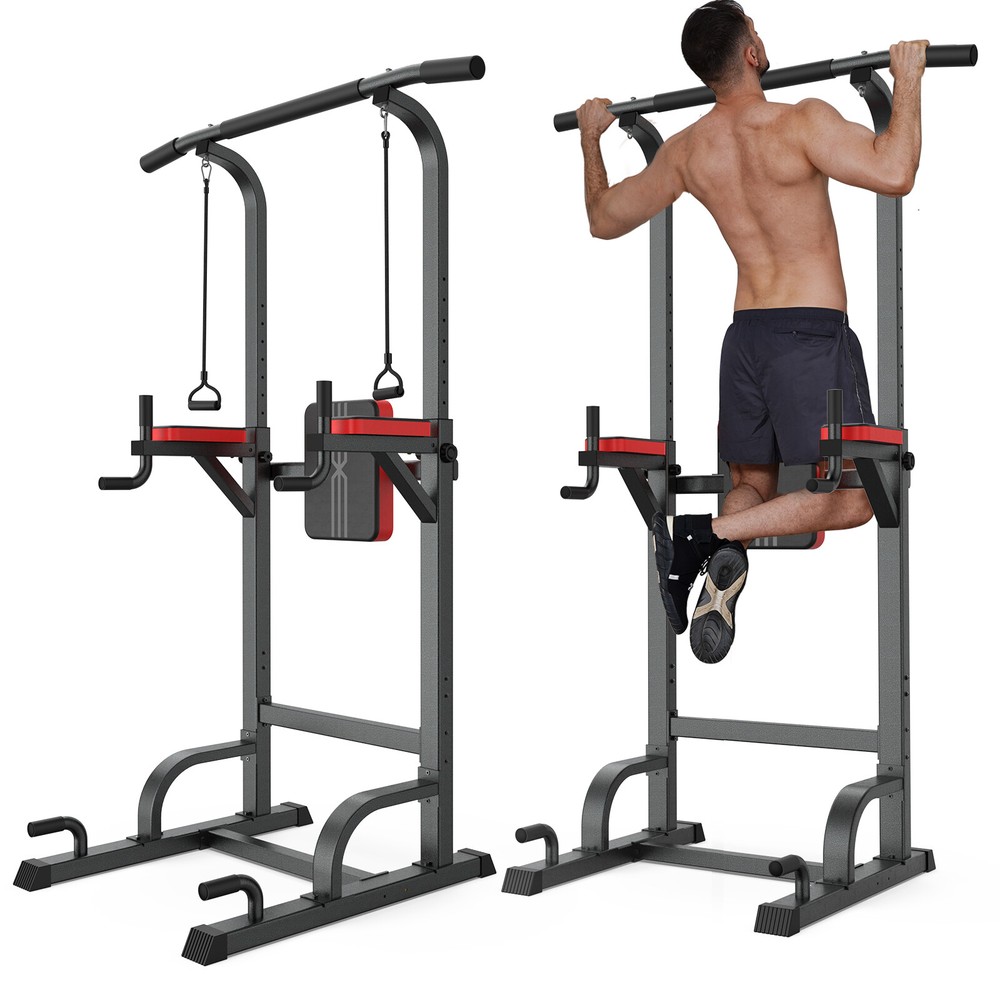 Power Tower Strength Training Dip Station Pull Up Dip Exercise Workout Equipment