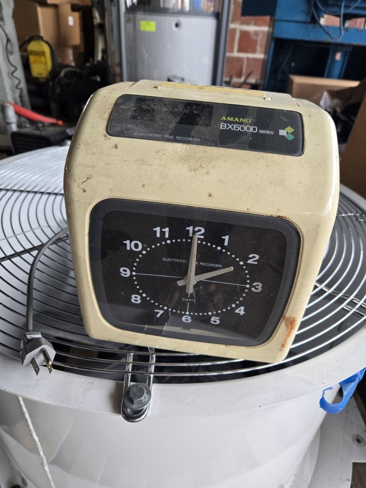 AMANO ELECTRONIC TIME RECORDER/CLOCK BX-6000 Time Clock BX-6001