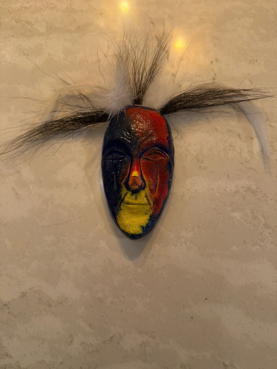 Vintage Kosta Boda Glass Wall Mask by Kjell Engman 1980s