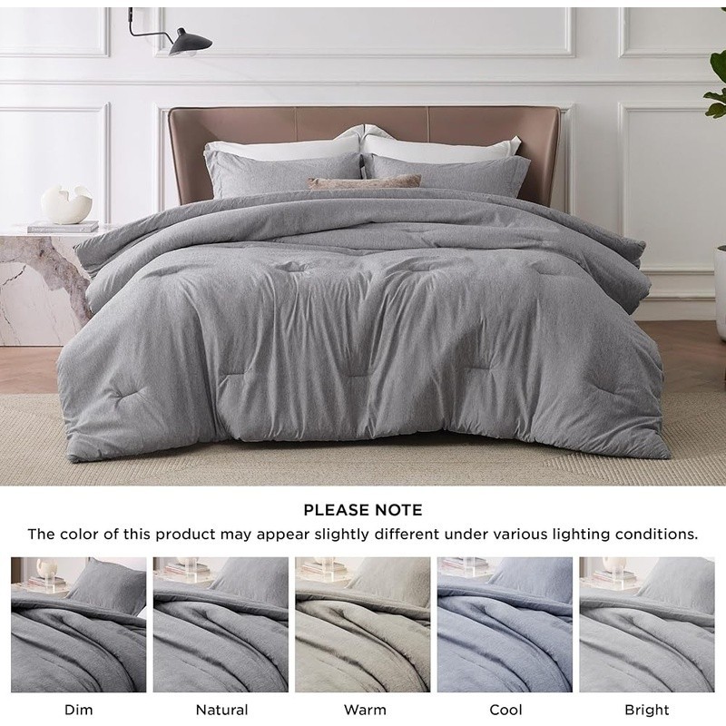 Microfiber Queen Comforter Set Soft Lightweight Bedding W/ Pillow Shams New
