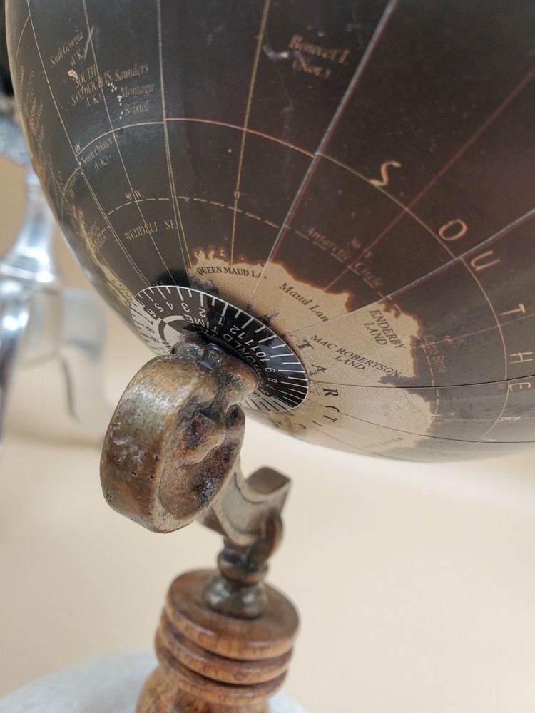 Globes Tabletop Spinning Earth Geographical Black