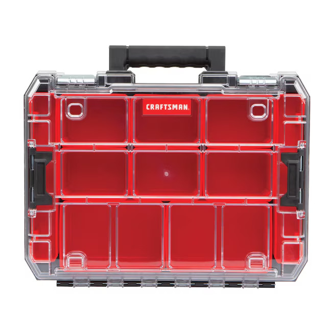 CRAFTSMAN VERSASTACK System 10-Compartment Plastic Small Parts Organizer Red NEW