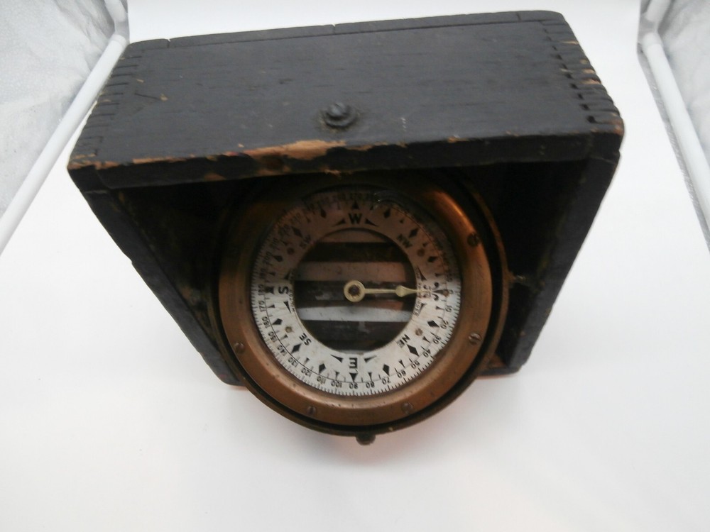 ANTIQUE STAR PATHFINDER COMPASS-BINNACLE "STAR COMPASS CO."