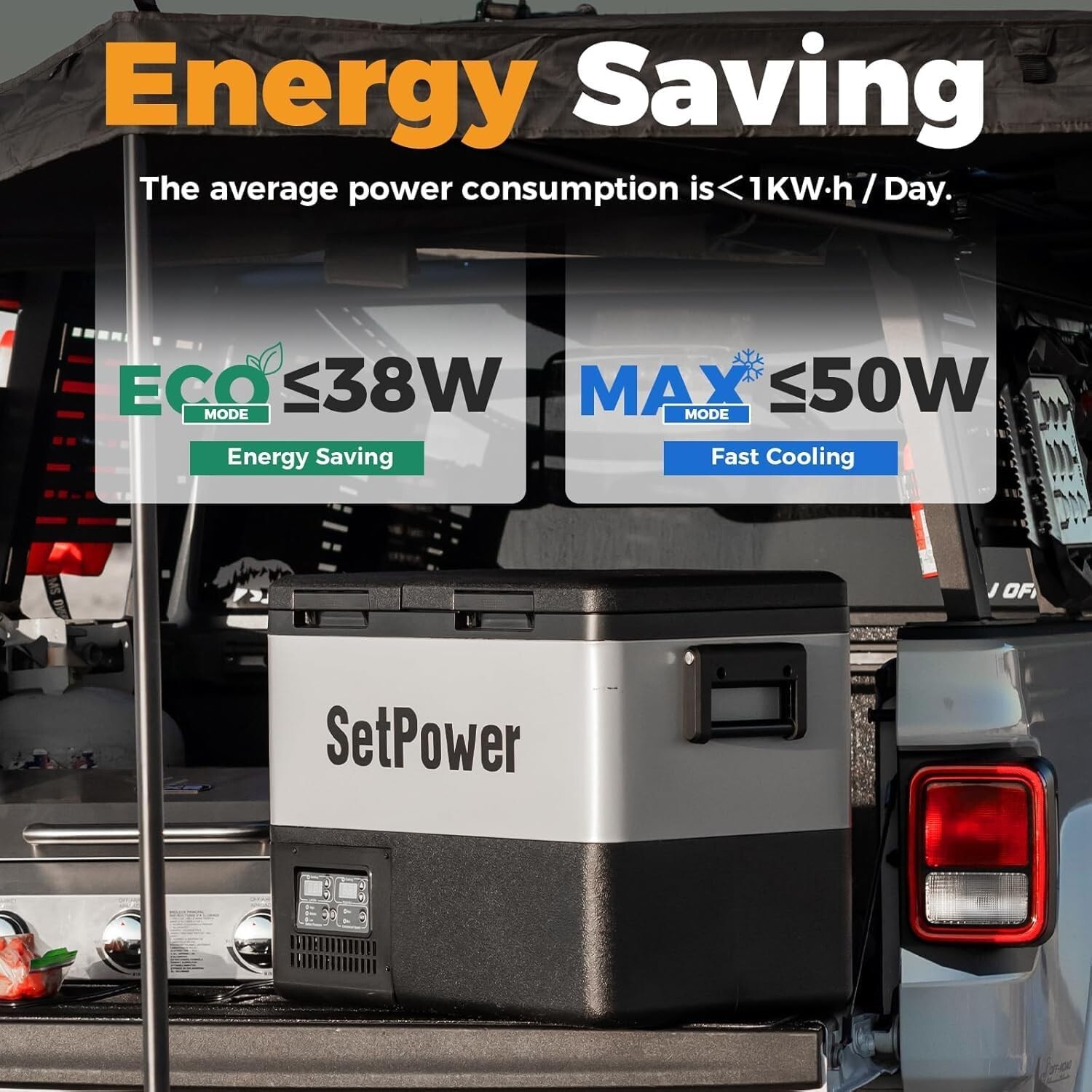 Setpower PT35 Car Refrigerator with Slide 35L Dual Zone Portable Freezer 0℉-50℉