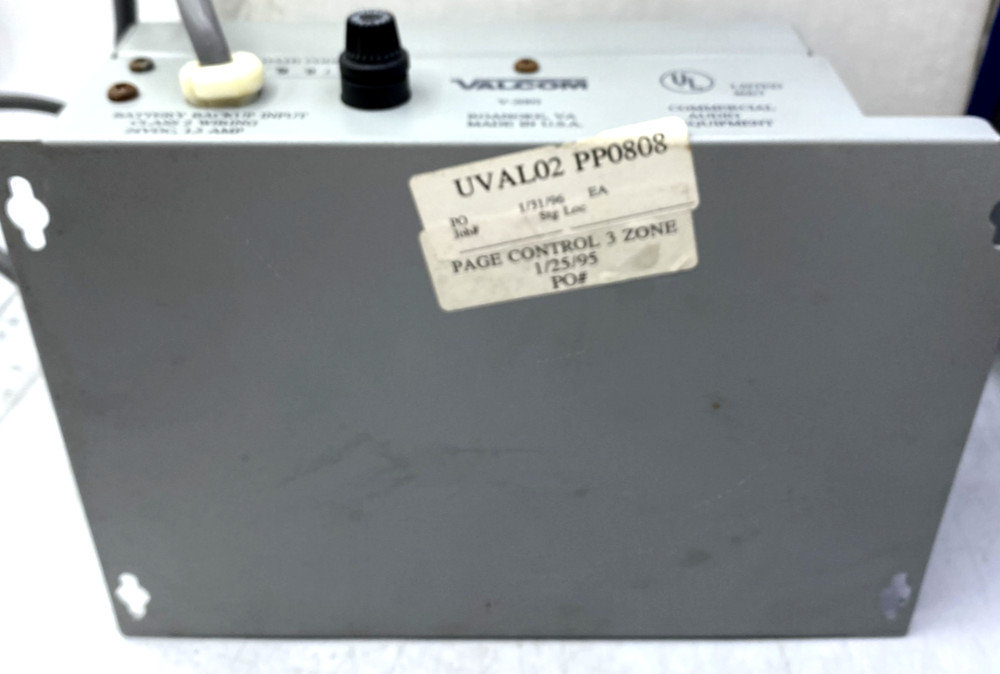 Valcom Integrated Three Zone Page Control V-2003 Working