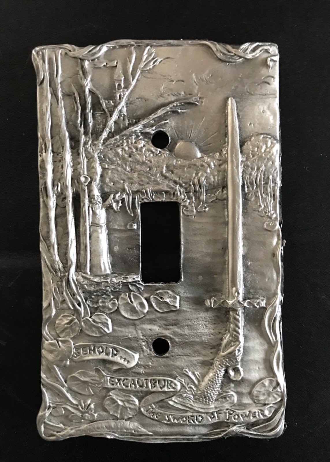 CUSTOM PEWTER GOTHIC SWORD EXCALIBUR GAME OF THRONES LIGHT SWITCH PLATE COVER