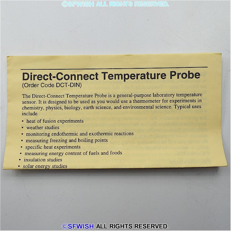 NEW Vernier DCT-DIN Direct Connect Temperature Probe
