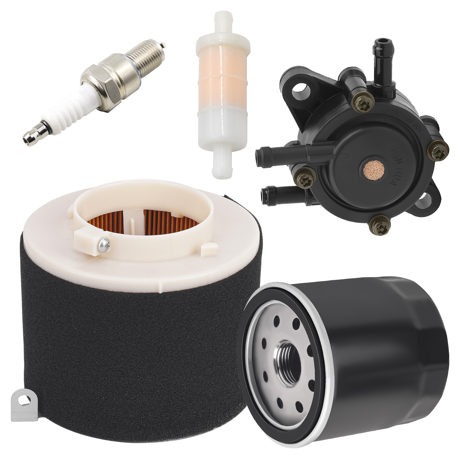 For Kawasaki Mule 520 550 600 610 2500 Air Oil Fuel Filter Spark Plug Fuel Pump