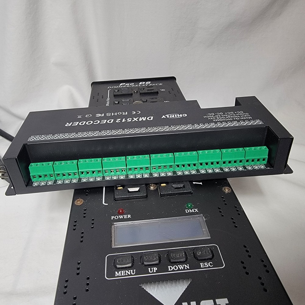 CHAUVET DJ Pro-D6 6-Channel Dimmer Pack Lighting Controller W/ DMX 512 DECODER