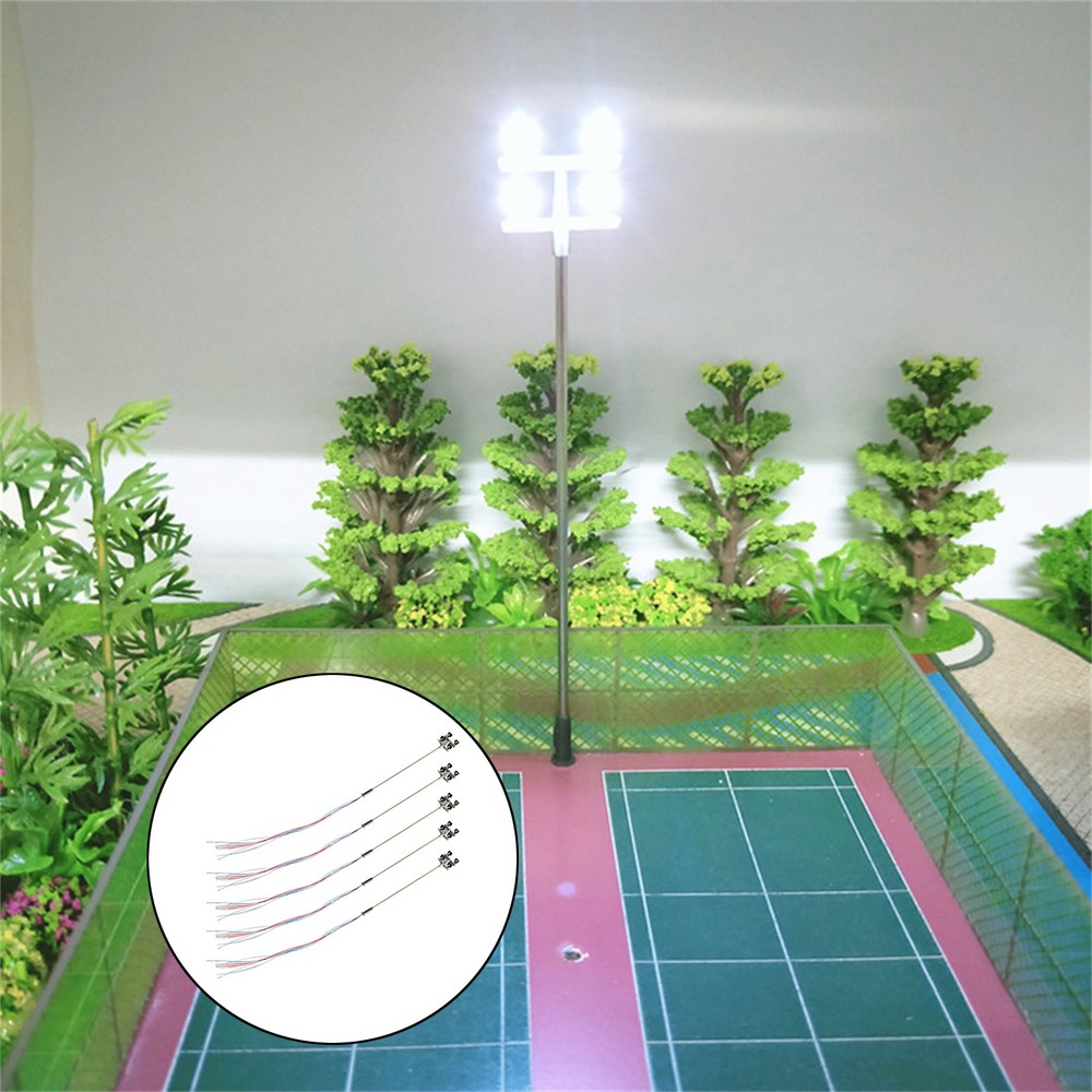 5PCS 1:100 LED Lighting Tower Building Scenery Layout Model Display Accessories